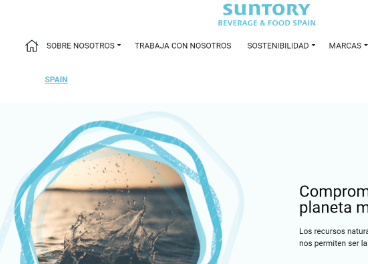 Suntory Beverage & Food Spain lanza web