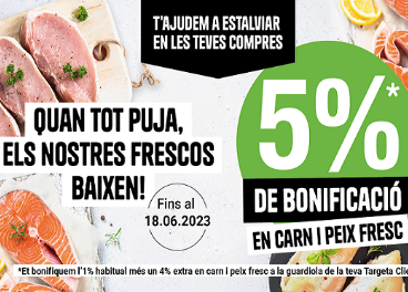 Campaña de ahorro de Bon Preu en carne y pescado