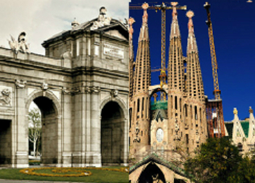 Imágenes de Madrid y Barcelona