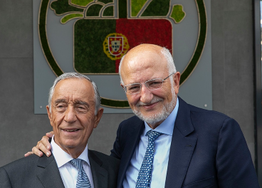 Roig y el presidente de Portugal, Marcelo Rebelo