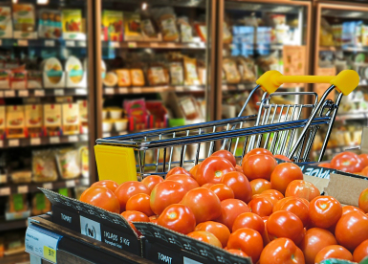 Alimentos en supermercado