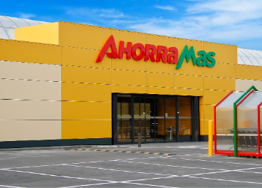 Fachada de un supermercado Ahorramás
