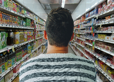 Cliente en un supermercado