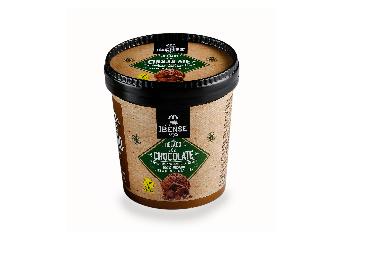 Vasito veggie de helado de chocolate
