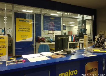 Mamparas en Makro Alcobendas