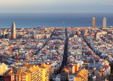 Panorámica de la ciudad de Barcelona