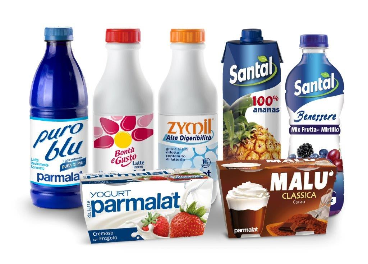 Bodegón de productos de Parmalat