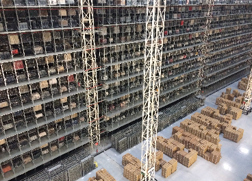 Interior del nuevo centro logístico de Mango