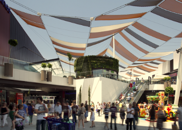 Interior del centro comercial Holea