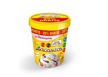 Nuevo helado de tarrina de Lacasitos