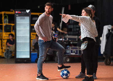 Leo Messi, en el rodaje del spot de Pepsi Max