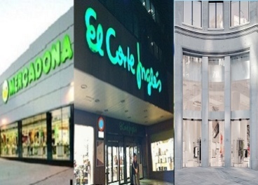 Mercadona, El Corte Inglés e Inditex, digitales