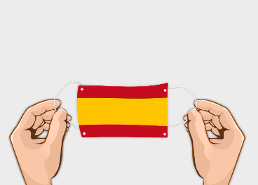 Mascarilla bandera de España