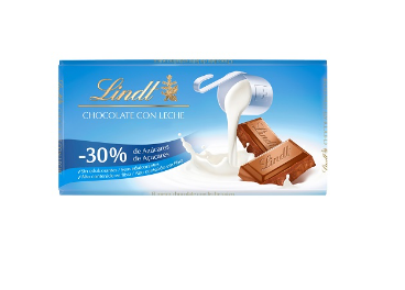 Lindt chocolate con leche menos azúcar