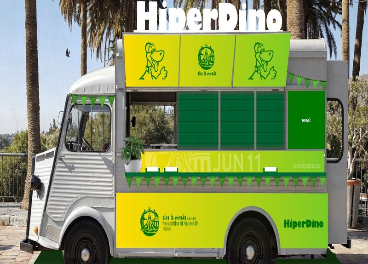 Foodtruck de HiperDino, visita de León XIV