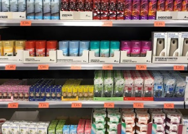 Lineal de ambientadores en Mercadona