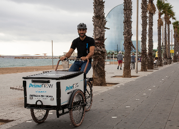 Repartidor de Amazon Prime Now en Barcelona