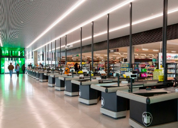 Interior de un supermercado Mercadona