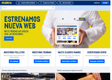 Nueva web de Makro