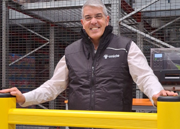 David Navas, en almacén de Unide en Valdemoro