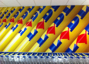 Interior de una tienda de Lidl