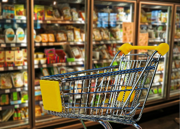 Carrito en supermercado