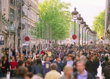 Zona comercial en Barcelona