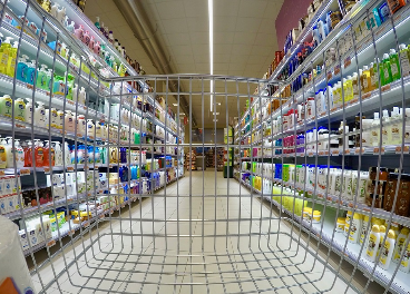 Carrito en un supermercado