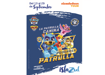 Cartel del evento de la Patrulla Canina en Islazul