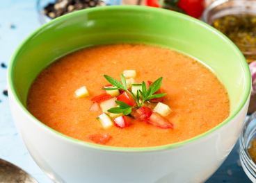 Plato de gazpacho