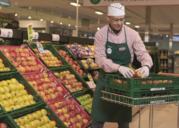 Trabajador de Consum en frutería