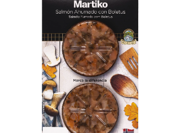 Salmón ahumado con boletus Martiko