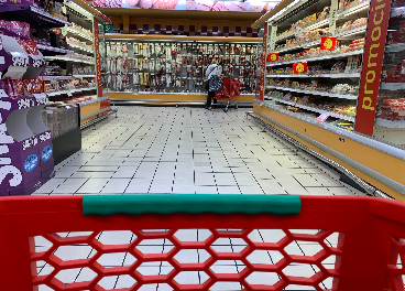 Carro de la compra en supermercado