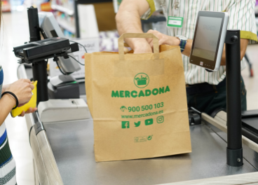 Bolsas de papel en Mercadona