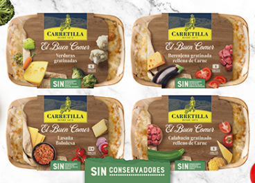 Carretilla, platos preparados refrigerados