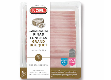 Jamón cocido finas lonchas de Noel Alimentaria