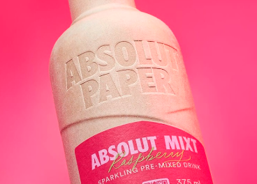 Botella de papel de Absolut (Pernod Ricard)