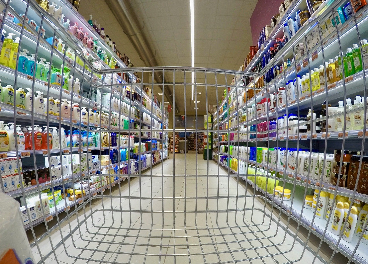 Carrito en supermercado