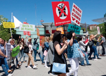 Mujeres en la campaña de La Vaguada