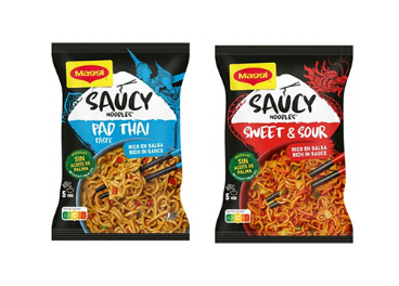 Nuevos Saucy Noodles de Maggi