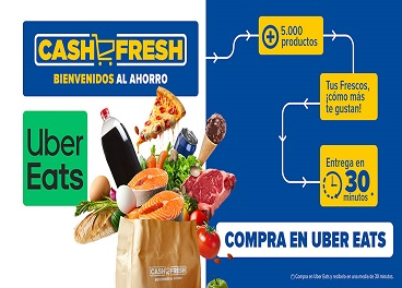 Cash Fresh se alía con Uber Eats