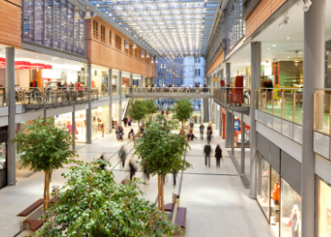 Interior de un centro comercial