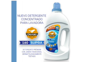 Chimbo lanza el detergente 160 Supra
