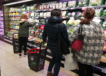 Interior del nuevo supermercado de Eroski