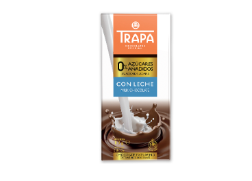 Chocolate Trapa con leche 0% azúcares añadidos