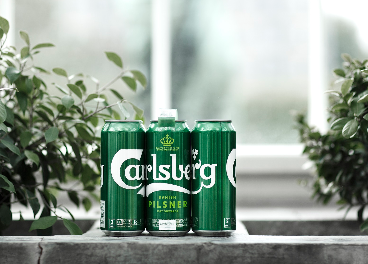 Latas de cerveza de Carlsberg