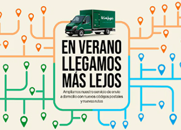 El Corte Inglés, rutas de entrega a domicilio