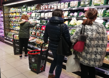 Interior de un supermercado