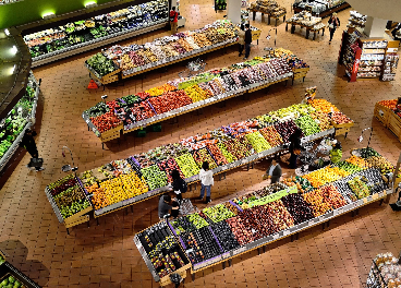 Sección de frescos de un supermercado