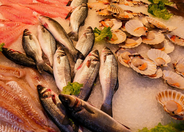Sección de pescado y marisco